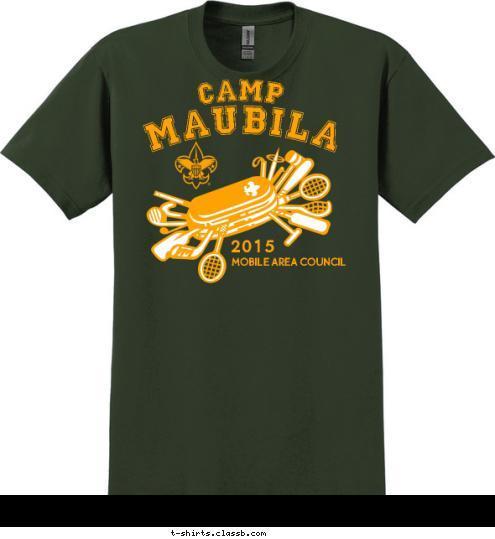 RRC
 MOBILE AREA COUNCIL 2015 CAMP MAUBILA T-shirt Design 