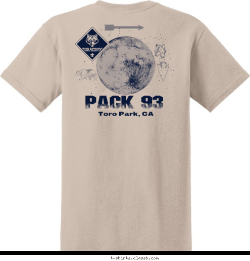 PACK 93 Toro Park, CA PACK 93 T-shirt Design Pack 93 Toro Park