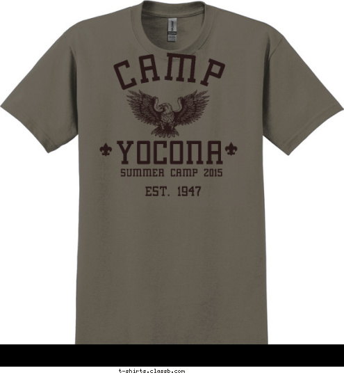 123 YOCONA SUMMER CAMP 2015 EST. 1947 CAMP T-shirt Design 
