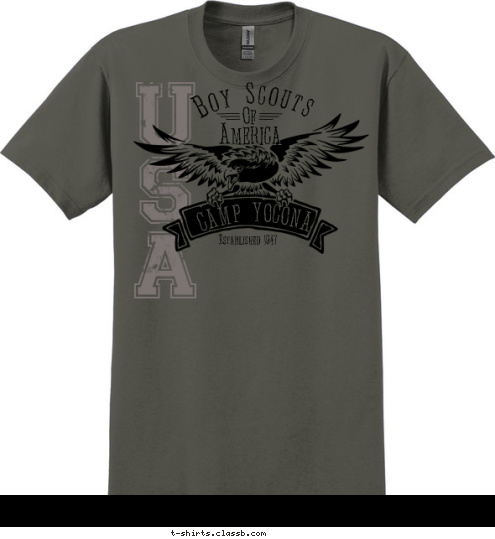 Of Boy Scouts America CAMP YOCONA Established 1947 A S U T-shirt Design 