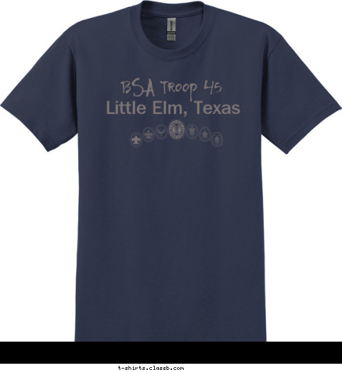 BSA Troop 45 Little Elm, Texas T-shirt Design 