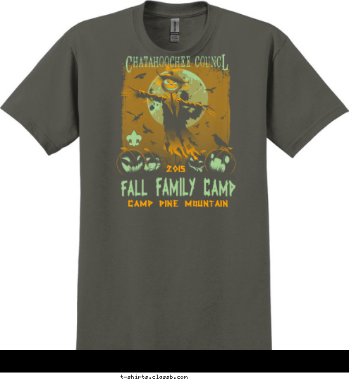 2015 L HATAHOOCHEE COUNCI C FALL FAMILY CAMP CAMP PINE MOUNTAIN T-shirt Design 