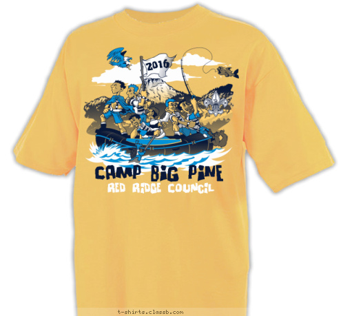 2016 Red Ridge Council CAMP BIG PINE T-shirt Design 