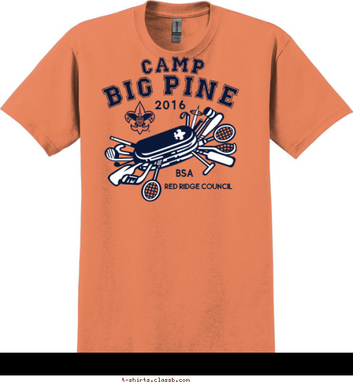 RED RIDGE COUNCIL 2016 BSA
 CAMP BIG PINE T-shirt Design 