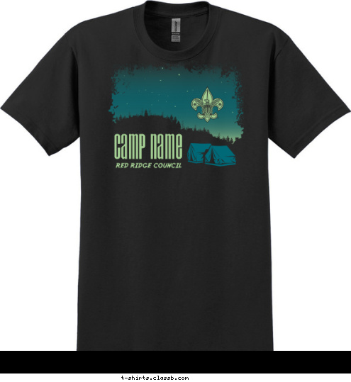 RED RIDGE COUNCIL CAMP NAME T-shirt Design 