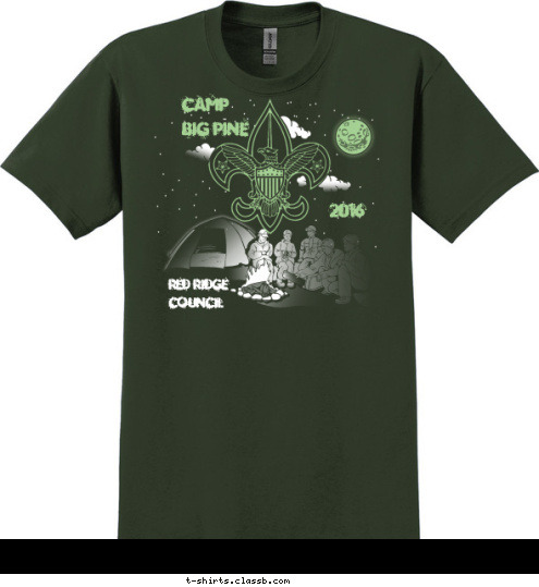Miles From Civilization Las Vegas, NV The View Is Better 100 TROOP 440 TROOP 440 2016 CAMP
BIG PINE Red Ridge
Council T-shirt Design 