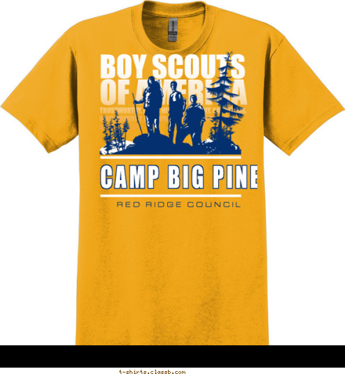 RED RIDGE COUNCIL CAMP BIG PINE T-shirt Design 