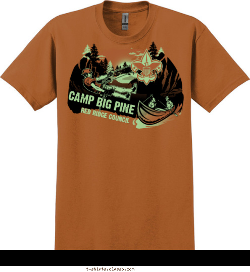 BSA red ridge council CAMP BIG PINE T-shirt Design 