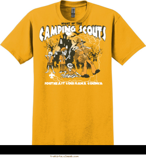 2014 SOUTHEAST LOUISIANA COUNCIL NIGHT OF THE CAMPING SCOUTS CAMPING SCOUTS T-shirt Design 