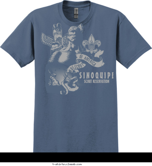 New Text SCOUT BOY OF AMERICA SCOUT RESERVATION SINOQUIPE T-shirt Design 