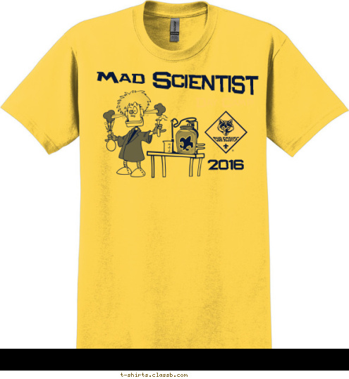 2016 Day Camp Mad Scientist T-shirt Design 