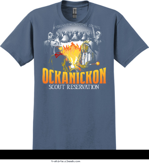 WASHINGTON CROSSING COUNCIL SCOUT RESERVATION OCKANICKON T-shirt Design 