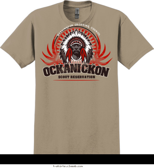 SCOUT RESERVATION OCKANICKON WASHINGTON CROSSING COUNCIL T-shirt Design 