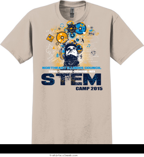 NORTHEAST ILLINOIS COUNCIL SCIENCE • TECHNOLOGY • ENGINEERING • MATH CAMP 2015 T-shirt Design 