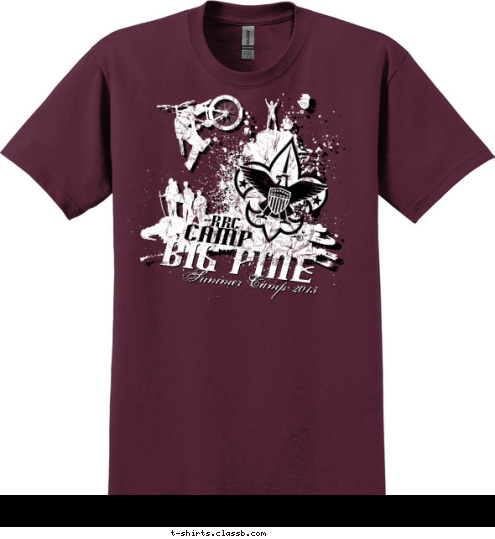 RRC Summer Camp 2013 CAMP BIG PINE T-shirt Design 