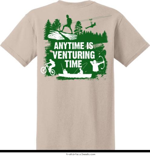ANYTOWN, USA TIME
 VENTURING ANYTIME IS T-shirt Design 