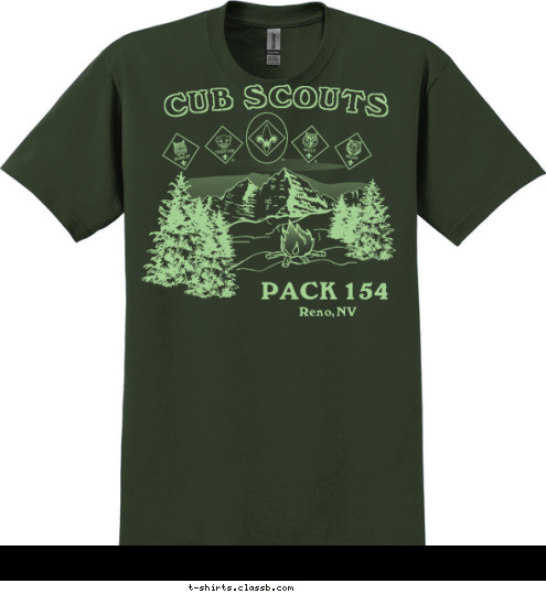 Reno, NV PACK 154 CUB SCOUTS T-shirt Design 