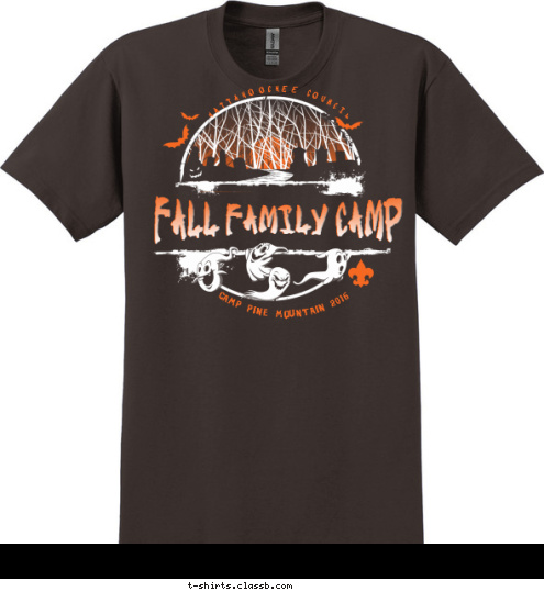 troop 123 Chattahoochee Council CAMP PINE MOUNTAIN 2016 FALL FAMILY CAMP FALL FAMILY CAMP T-shirt Design 