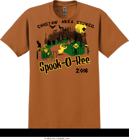 2016 2016 Spook-O-Ree CHOCTAW AREA COUNCIL T-shirt Design 