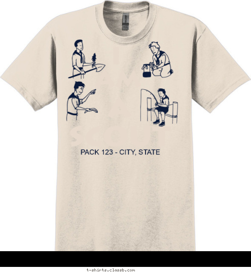 PACK 123 - CITY, STATE
 SCOUT A AM I T-shirt Design SP471