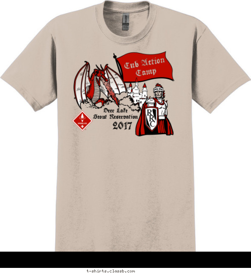 & CYC 2017 Deer Lake
Scout Reservation Cub Action
Camp T-shirt Design 