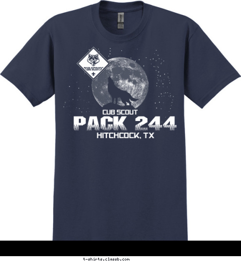 PACK 244 HITCHCOCK, TX CUB SCOUT T-shirt Design 