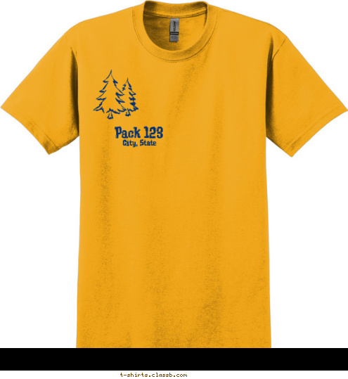 Cub Scout Pack 123 City, State T-shirt Design 