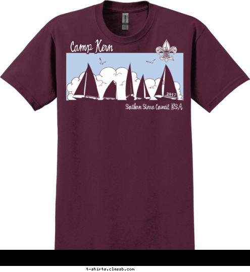 2017 Southern Sierra Council, BSA Camp Kern T-shirt Design 