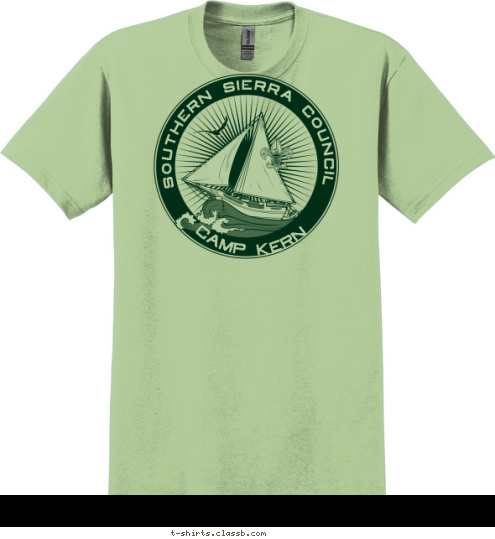 TROOP 123 ANYTOWN, USA CAMP KERN southern sierra council T-shirt Design 