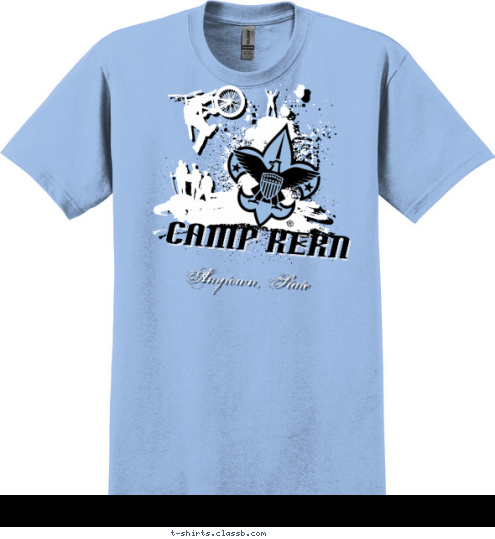CAMP KERN Anytown, State T-shirt Design 