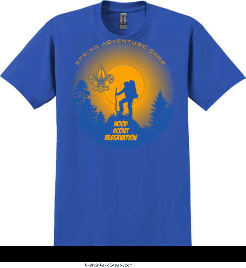 CITY, STATE 123 SPRING ADVENTURE CAMP HOOD
SCOUT
RESERVATION T-shirt Design 