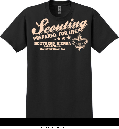Bakersfield, CA Southern Sierra
Council T-shirt Design 