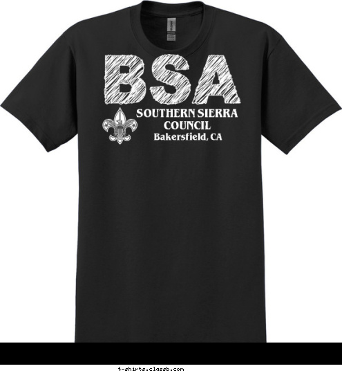 Bakersfield, CA SOUTHERN SIERRA
COUNCIL T-shirt Design 