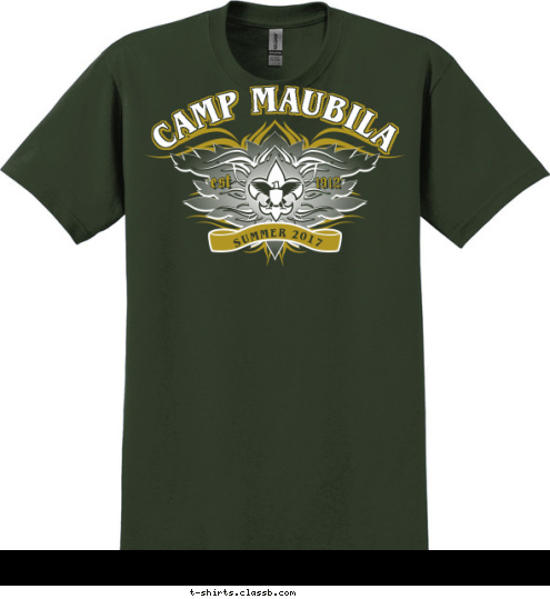 CAMP MAUBILA SUMMER 2017 est 1912 T-shirt Design 