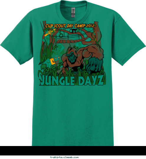 CUB SCOUT DAY CAMP 2012 JUNGLE DAYZ T-shirt Design 