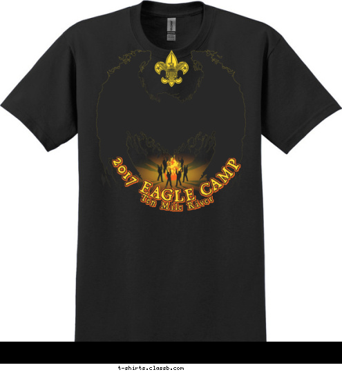 123 Ten Mile River 2017 EAGLE CAMP T-shirt Design 