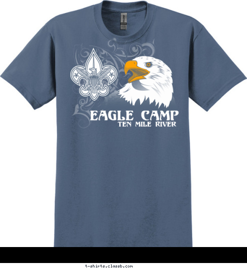 Ten Mile River
 EAGLE CAMP
 T-shirt Design 