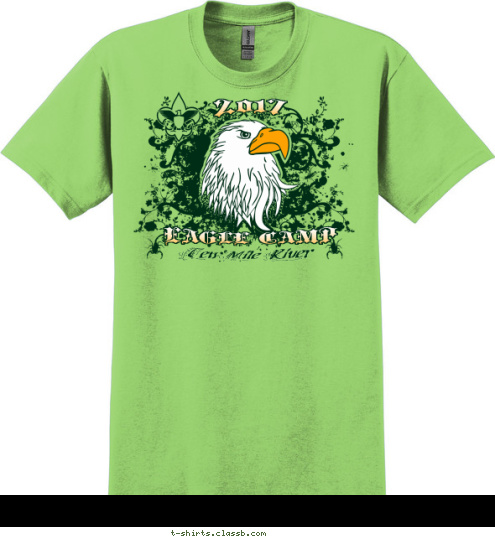 Ten Mile River EAGLE CAMP 2017 T-shirt Design 