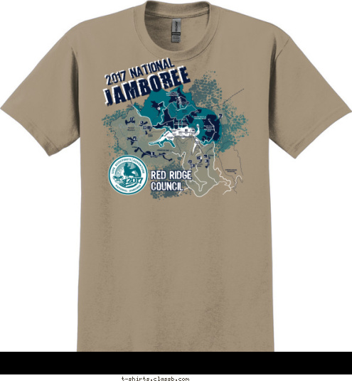 RED RIDGE
COUNCIL 2017 NATIONAL JAMBOREE T-shirt Design 