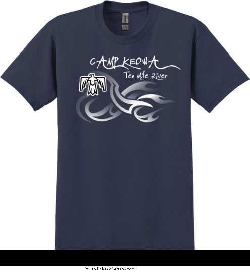 CAMP KEOWA Ten Mile River T-shirt Design 