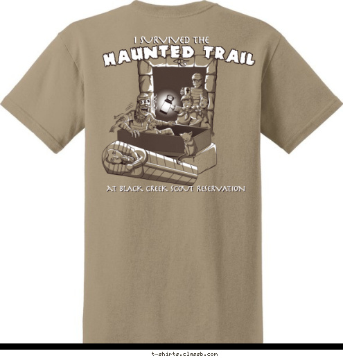 Boy Scouts of America I SURVIVED THE I SURVIVED THE at BLACK CREEK SCOUT RESERVATION at BLACK CREEK SCOUT RESERVATION HAUNTED TRAIL T-shirt Design 