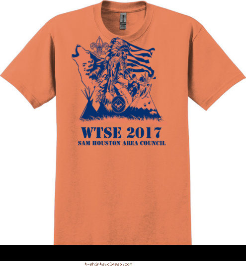 New Text WTSE 2017 Sam Houston Area Council T-shirt Design 