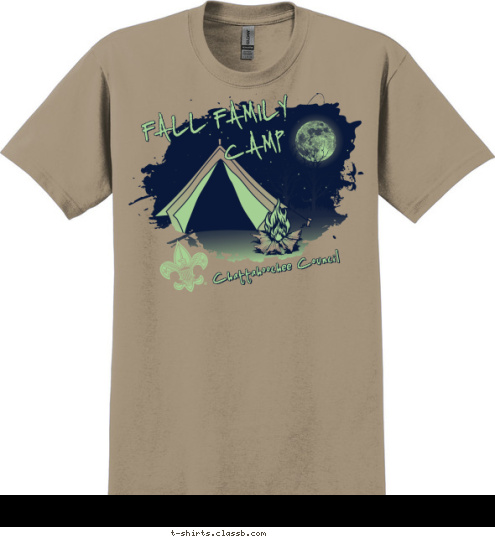 Boy Scout Your text here! CAMP Chattahoochee Council FALL FAMILY T-shirt Design 