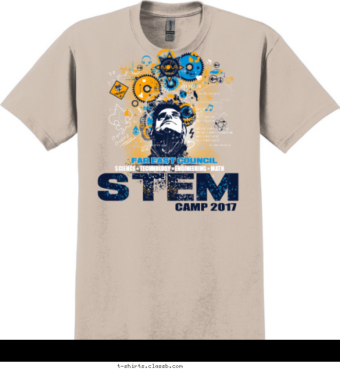 FAR EAST COUNCIL SCIENCE • TECHNOLOGY • ENGINEERING • MATH CAMP 2017 T-shirt Design 
