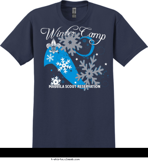Anytown, Usa MAUBILA SCOUT RESERVATION Winter Camp T-shirt Design 