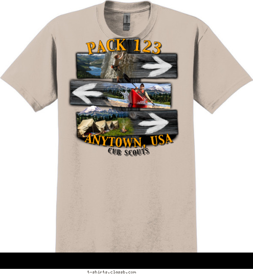 CUB SCOUTS ANYTOWN, USA PACK 123 T-shirt Design 