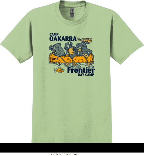 City,State CAMP OAKARRA 2018 Frontier DAY CAMP T-shirt Design 