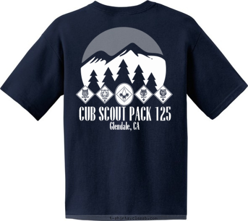 Glendale, CA CUB SCOUT PACK 125 Cub Scout
Pack 125
Glendale, CA T-shirt Design 