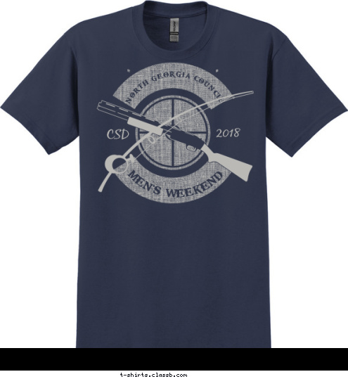 SHOOTING CLAY CLASSIC SHOOT OUT AUGUST 15, 2016 SHOOT OUT AUGUST 15, 2016 2018 CSD MEN'S WEEKEND NORTH GEORGIA COUNCIL T-shirt Design 