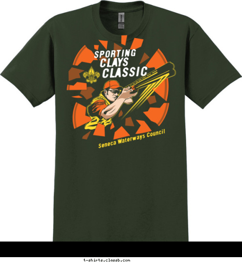 SPORTING CLAYS CLASSIC Seneca Waterways Council T-shirt Design 